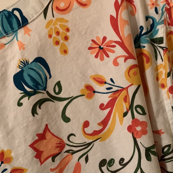 NWT Croft & Barrow beautiful floral fit&flare button up dress w/pockets size 3x - Picture 7 of 14